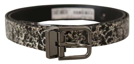 Ceinture en cuir imprimé marbre Dolce &amp; Gabbana