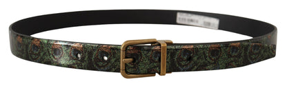 Ceinture en cuir gros-grain noir Dolce &amp; gabbana