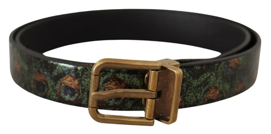 Ceinture en cuir gros-grain noir Dolce &amp; gabbana