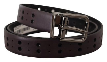 Ceinture en cuir bordeaux Dolce &amp; gabbana