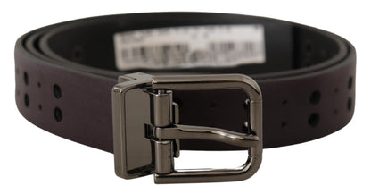 Ceinture en cuir bordeaux Dolce &amp; gabbana