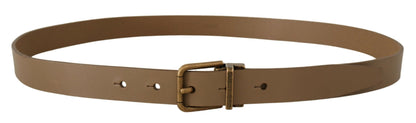 Ceinture en cuir marron Dolce &amp; gabbana avec boucle ton laiton