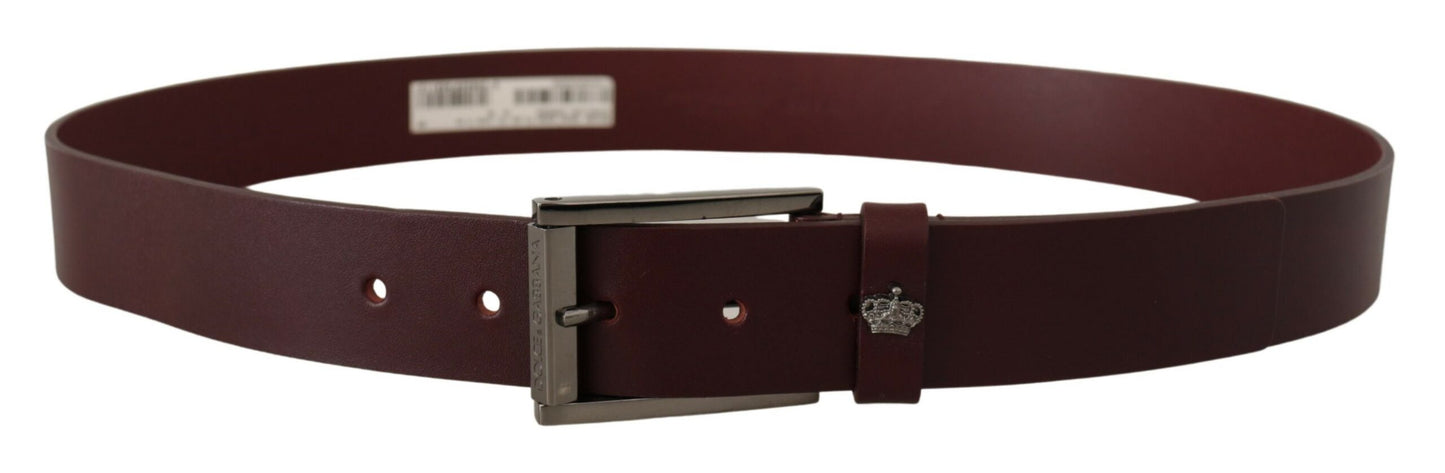 Ceinture de créateur en cuir marron Dolce &amp; Gabbana