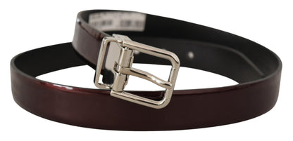 Ceinture en cuir verni marron foncé Dolce &amp; gabbana