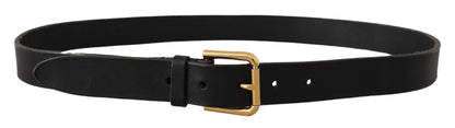 Dolce & Gabbana Elegant Leather Belt with Metal Buckle