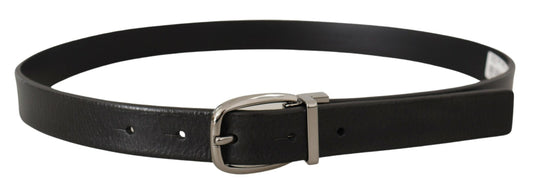 Ceinture en cuir noir Dolce &amp; gabbana avec boucle en métal