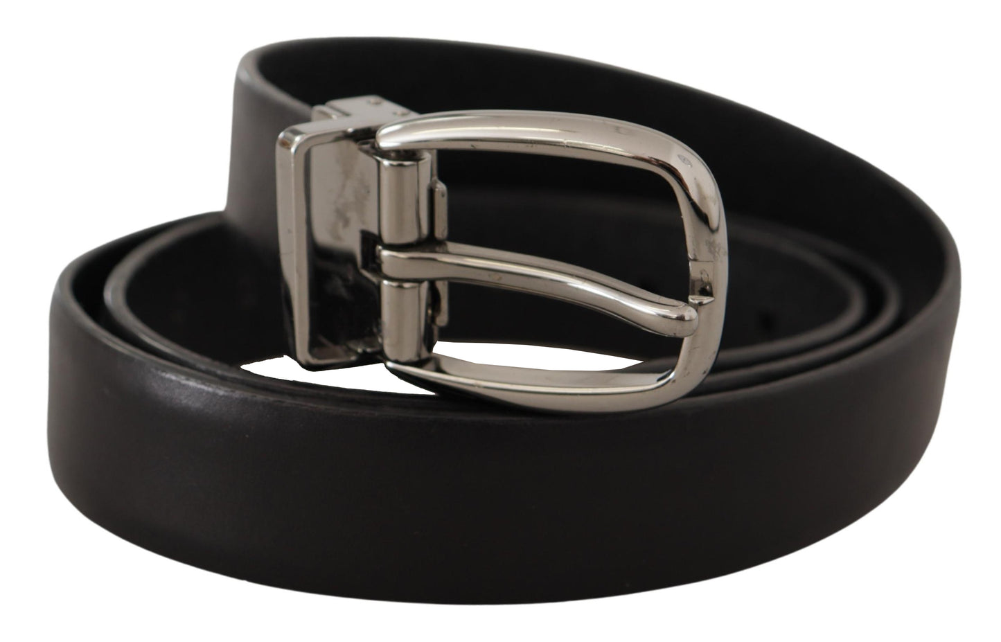 Ceinture de créateur en cuir noir Dolce &amp; Gabbana