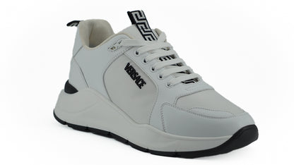 Zapatillas Versace de piel de becerro blanca