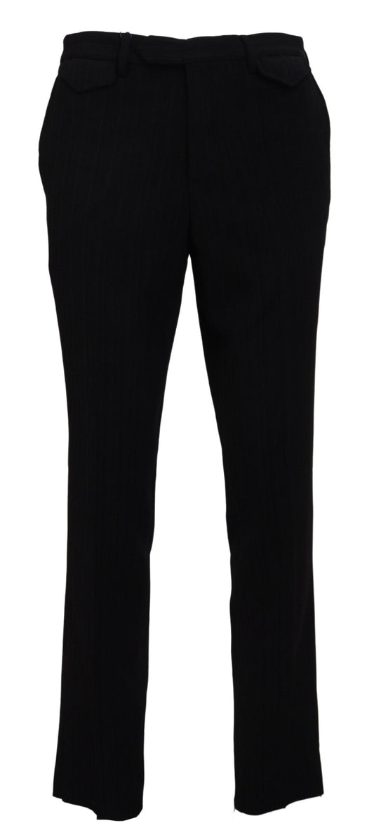 Pantalon de créateur italien noir Bencivenga