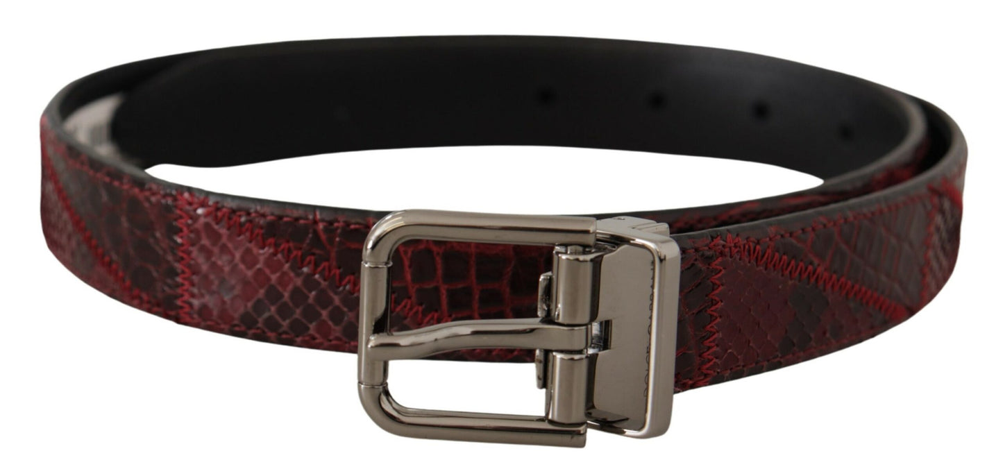 Ceinture en cuir exotique rouge Dolce &amp; gabbana