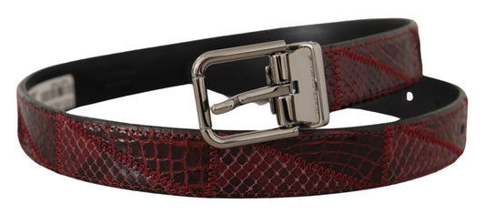 Ceinture en cuir exotique rouge Dolce &amp; gabbana