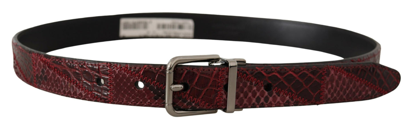 Ceinture en cuir exotique rouge Dolce &amp; gabbana