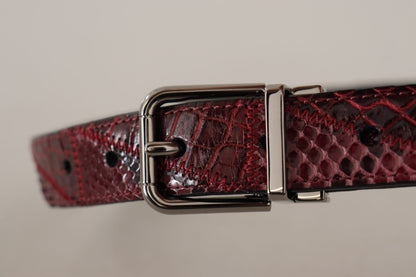 Ceinture en cuir exotique rouge Dolce &amp; gabbana