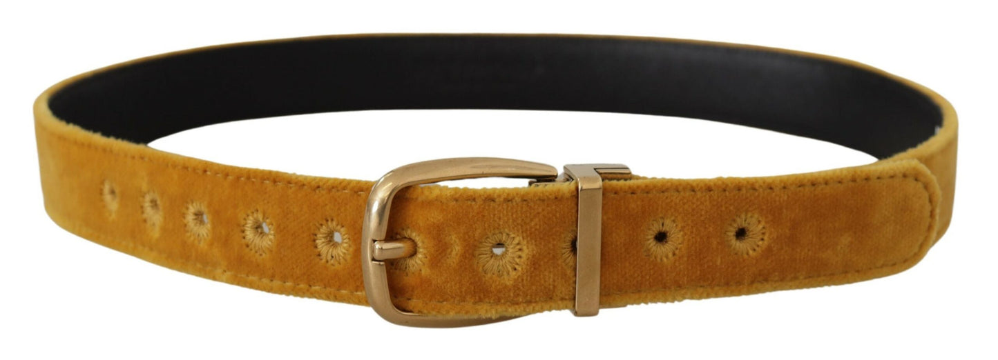 Ceinture femme boucle dorée en velours Dolce &amp; gabbana