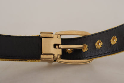 Ceinture femme boucle dorée en velours Dolce &amp; gabbana