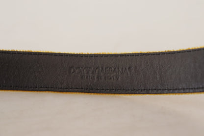 Ceinture femme boucle dorée en velours Dolce &amp; gabbana