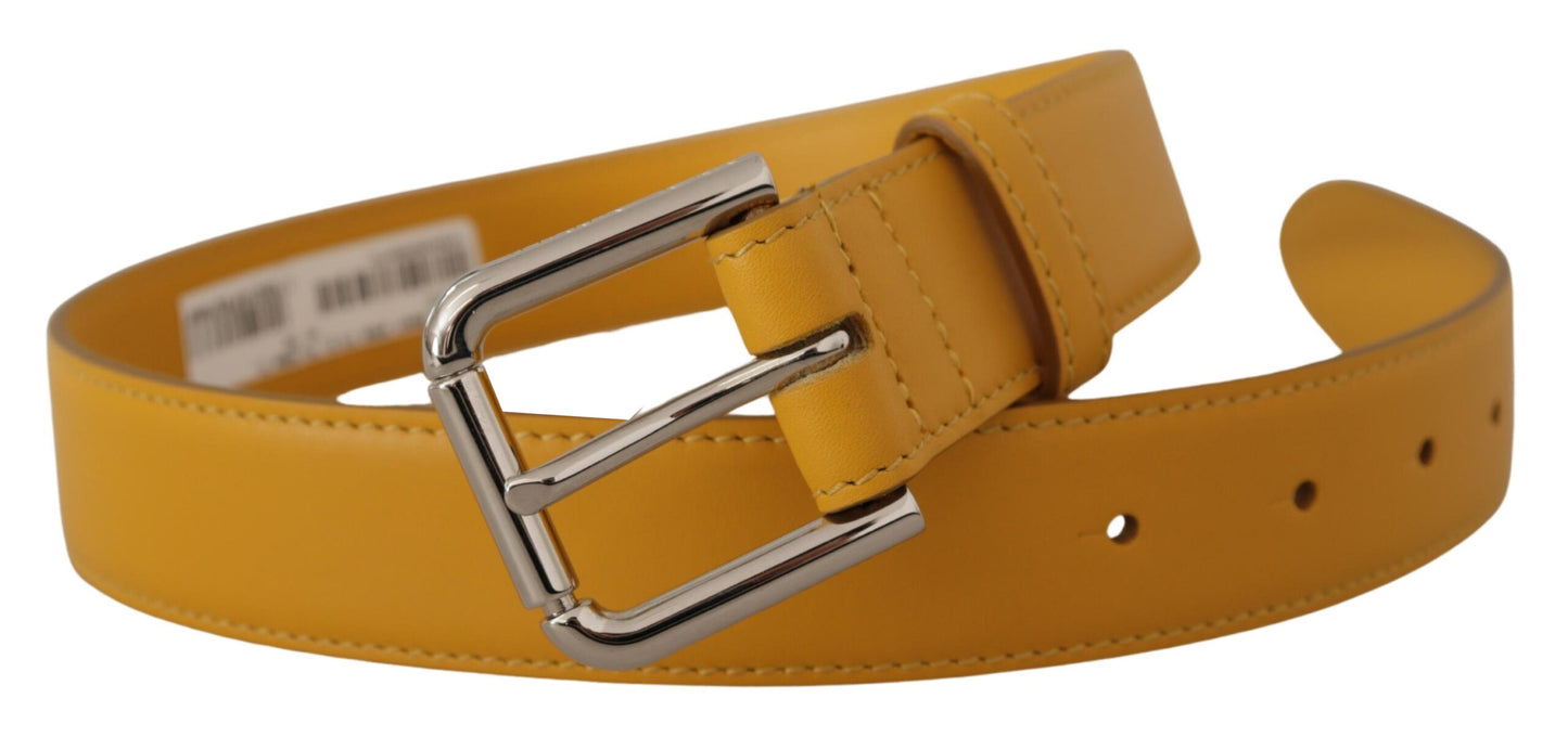 Ceinture en cuir Dolce &amp; Gabbana jaune soleil