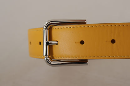 Ceinture en cuir Dolce &amp; Gabbana jaune soleil