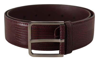 Ceinture en cuir marron Dolce &amp; gabbana avec boucle gravée