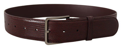 Ceinture en cuir marron Dolce &amp; gabbana avec boucle gravée