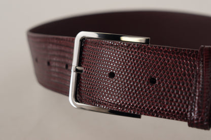 Ceinture en cuir marron Dolce &amp; gabbana avec boucle gravée