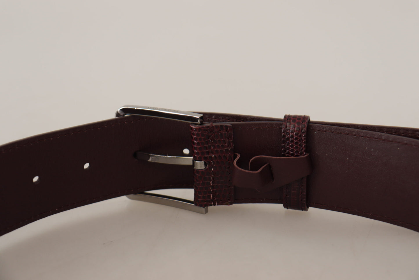 Ceinture en cuir marron Dolce &amp; gabbana avec boucle gravée