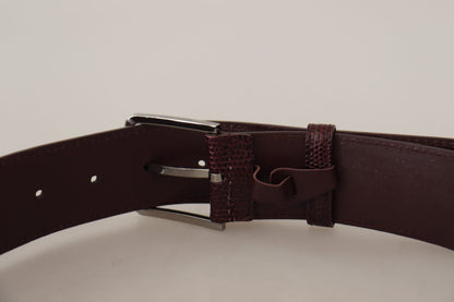 Ceinture en cuir marron Dolce &amp; gabbana avec boucle gravée