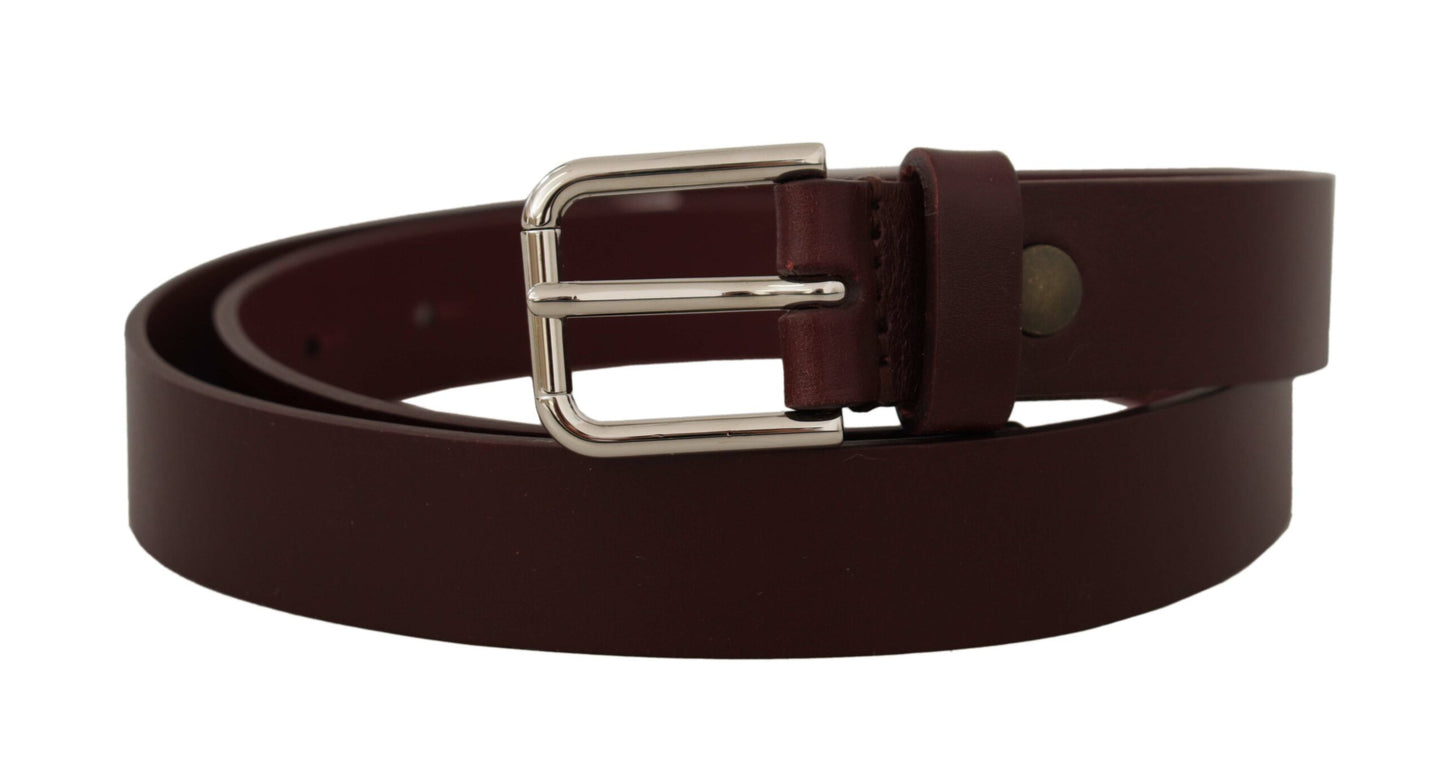 Ceinture en cuir marron Dolce &amp; gabbana avec boucle logo