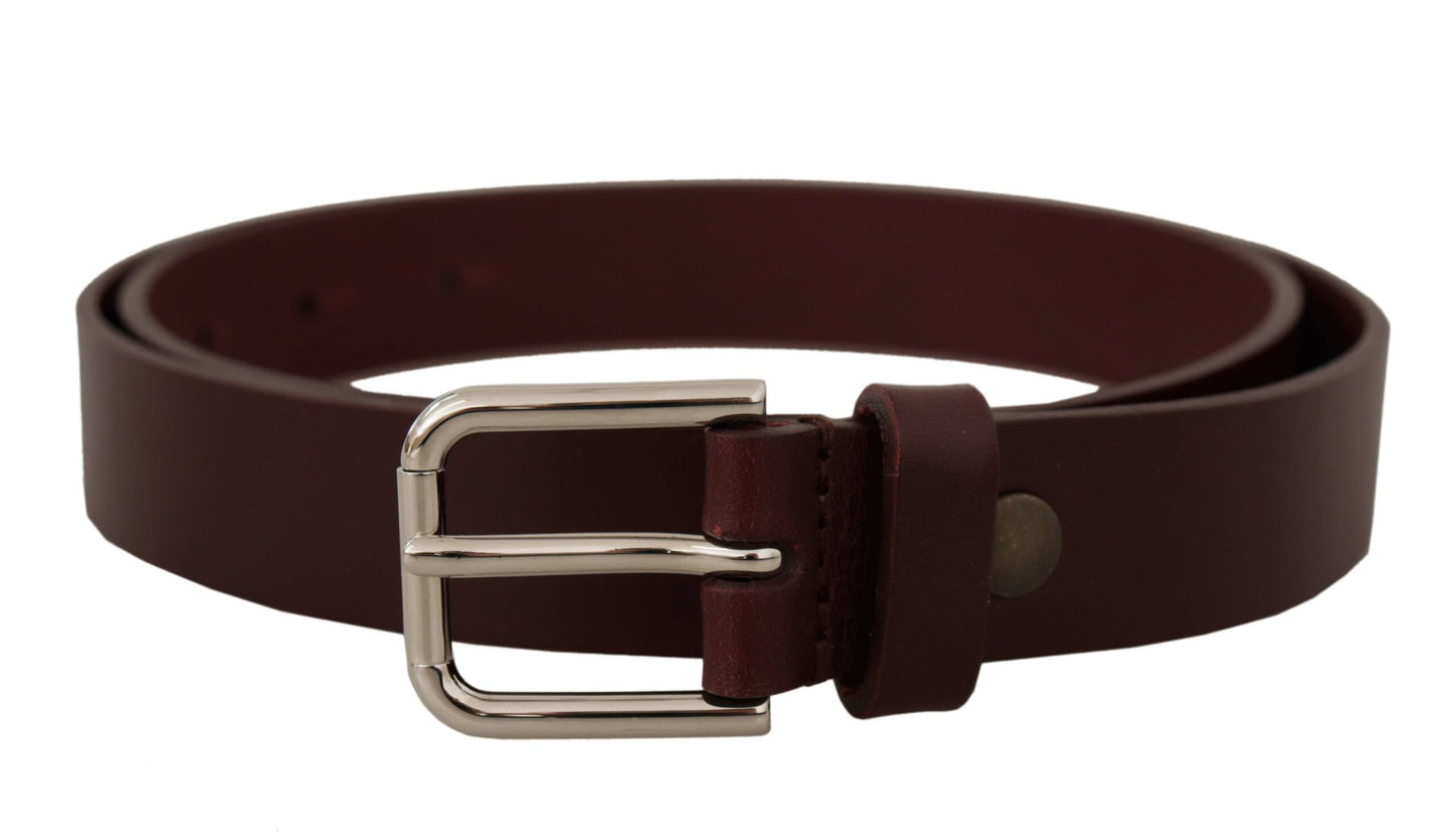 Ceinture en cuir marron Dolce &amp; gabbana avec boucle logo