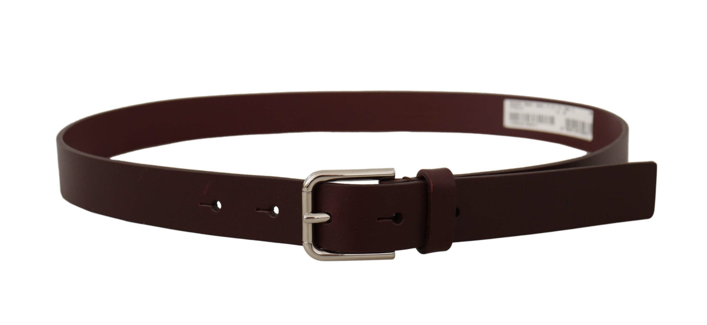 Ceinture en cuir marron Dolce &amp; gabbana avec boucle logo