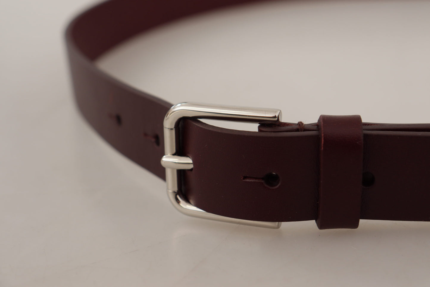 Ceinture en cuir marron Dolce &amp; gabbana avec boucle logo