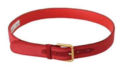 Ceinture de créateur en daim rouge Dolce &amp; Gabbana