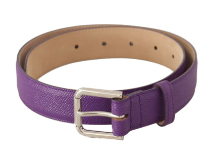 Ceinture en cuir violet Dolce &amp; gabbana avec boucle logo