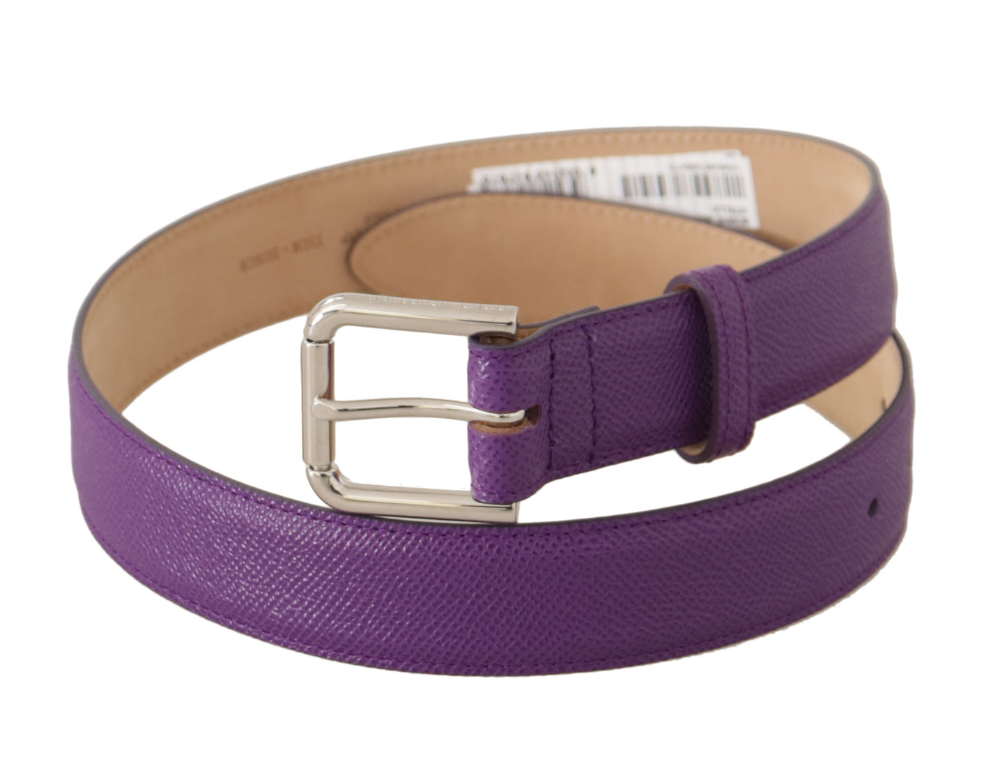 Ceinture en cuir violet Dolce &amp; gabbana avec boucle logo