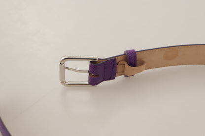 Ceinture en cuir violet Dolce &amp; gabbana avec boucle logo