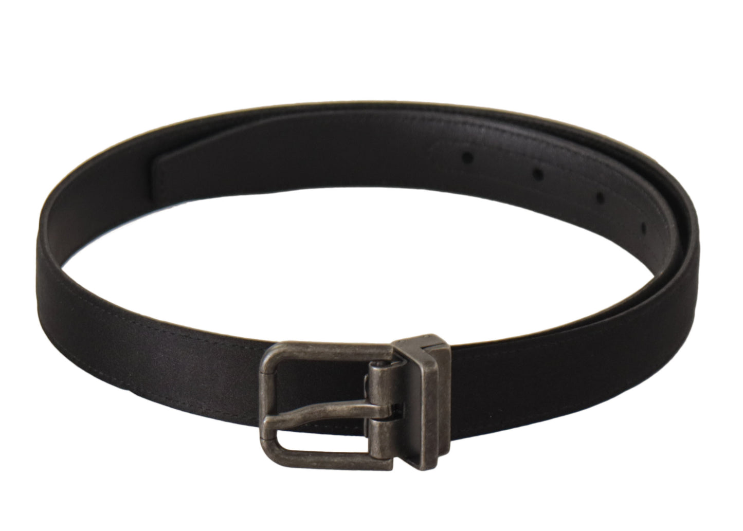 Ceinture en cuir noir Dolce &amp; gabbana avec boucle en métal