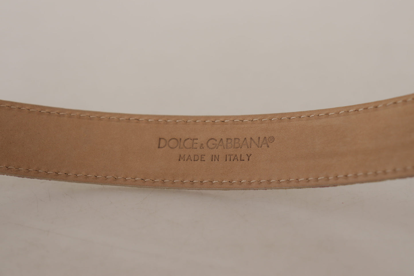 Ceinture en cuir doré et rose Dolce &amp; gabbana