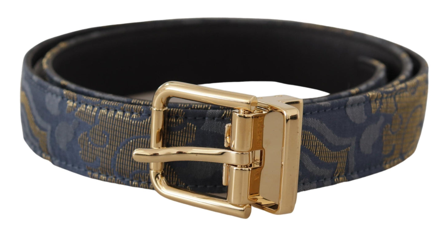 Ceinture en cuir bleu marine Dolce &amp; gabbana