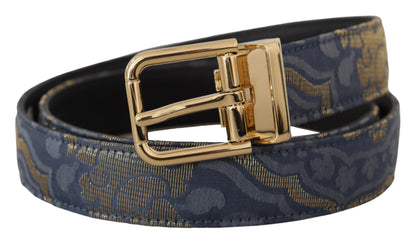 Ceinture en cuir bleu marine Dolce &amp; gabbana