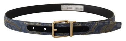 Ceinture en cuir bleu marine Dolce &amp; gabbana