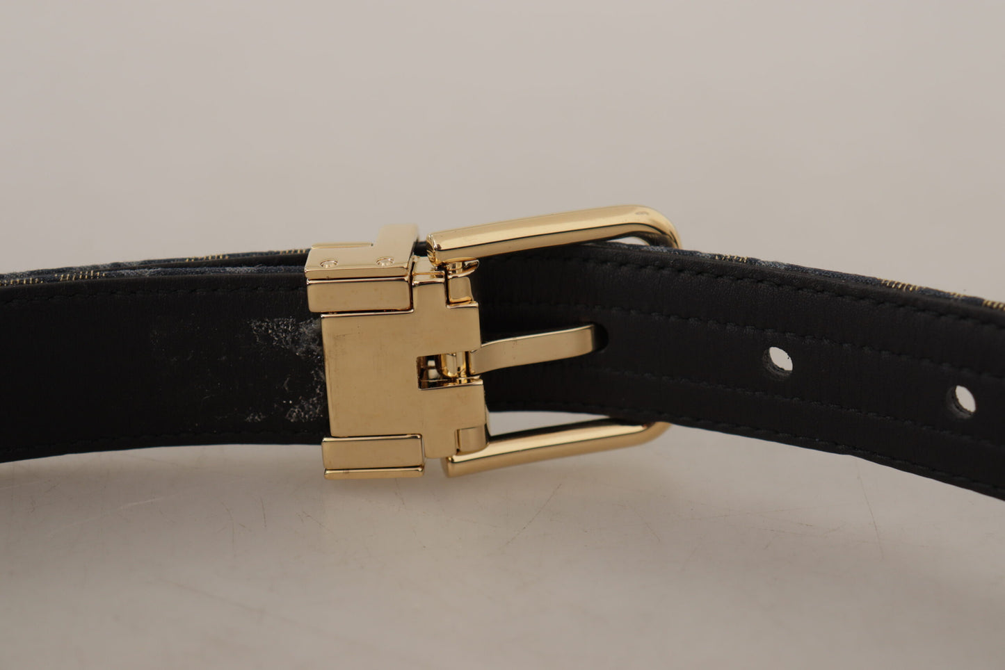 Ceinture en cuir bleu marine Dolce &amp; gabbana