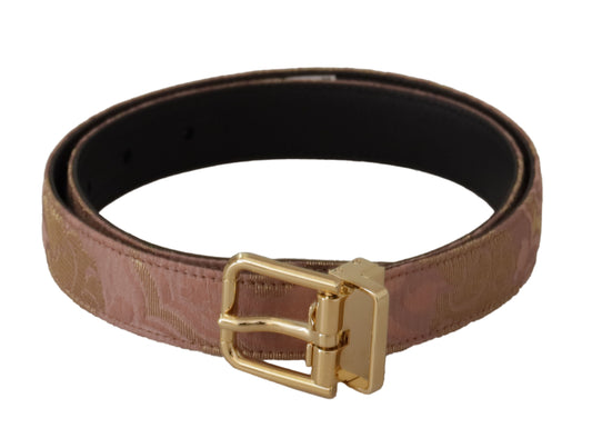 Ceinture en cuir rose Dolce &amp; Gabbana avec boucle logo