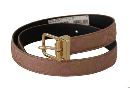 Ceinture en cuir rose Dolce &amp; Gabbana avec boucle logo