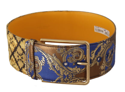 Ceinture en cuir bleu Dolce &amp; gabbana avec boucle en métal