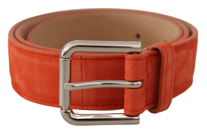 Dolce &amp; Gabbana - Ceinture en cuir suédé - Orange vif