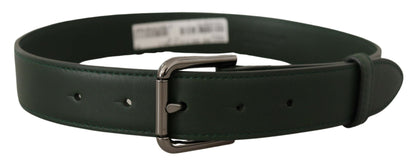 Ceinture en cuir vert foncé Dolce &amp; gabbana avec boucle logo