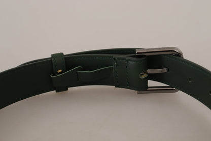 Ceinture en cuir vert foncé Dolce &amp; gabbana avec boucle logo