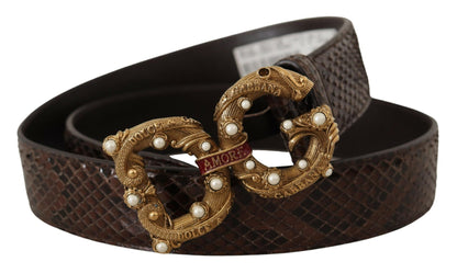 Ceinture en cuir de serpent Dolce &amp; Gabbana