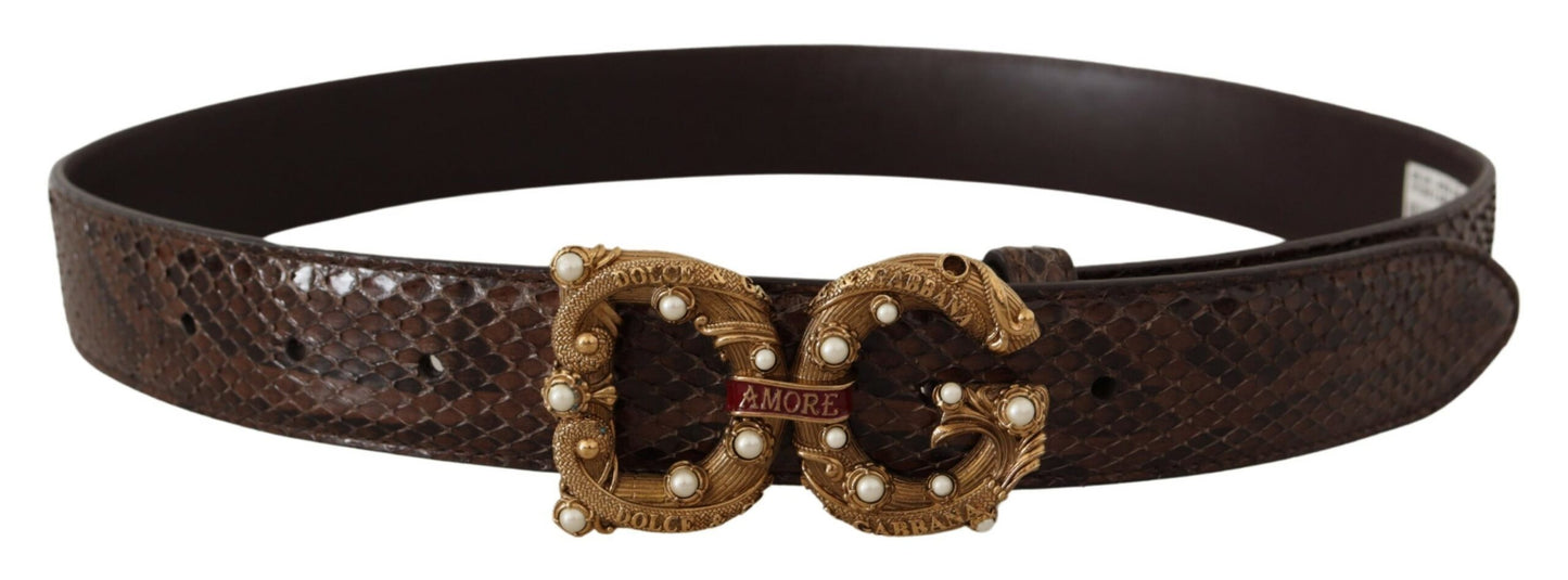 Ceinture en cuir de serpent Dolce &amp; Gabbana