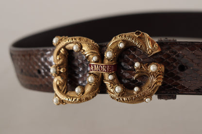 Ceinture en cuir de serpent Dolce &amp; Gabbana